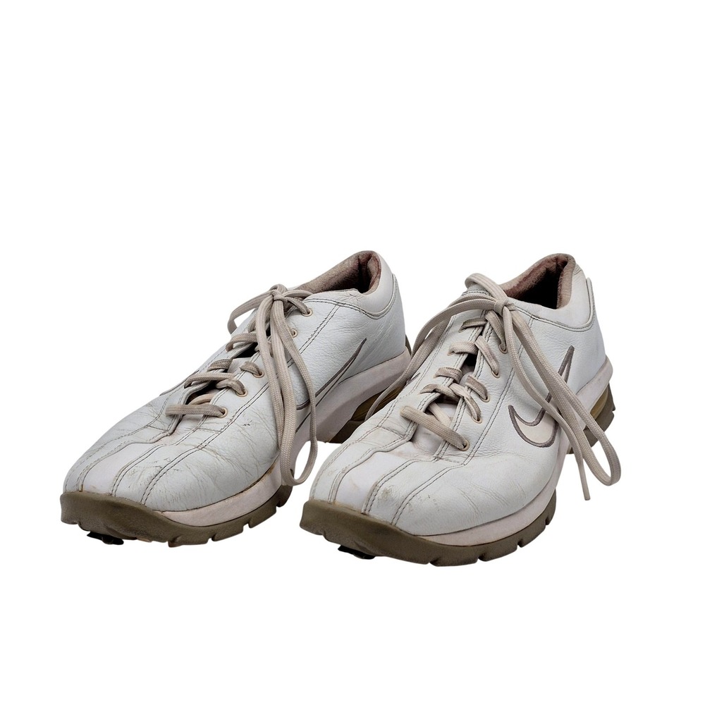 Nike Shoes Womens Size 7.5 White Leather Low Top Golf Sneakers 307422-111